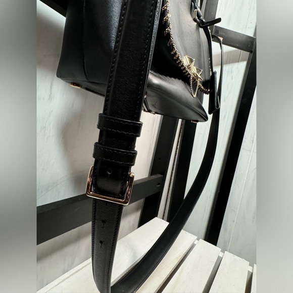 Valentino Demilune Whipstitch Black Leather Bag, Functional Size, Barely Worn - Picture 8 of 8